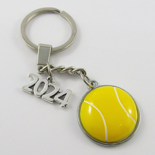 2024 Resin Tennis Ball Charm Keychain 103mm Coach Sports End Of Season Gift