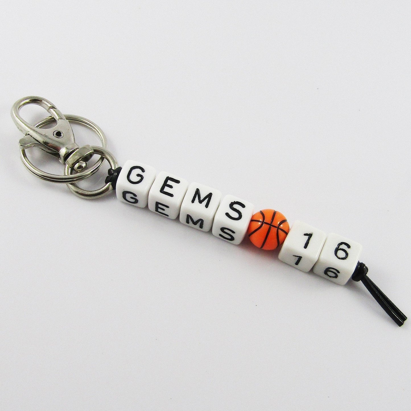 Basketball Team Name & Singlet Number Bag Tag Keychain Team Player Name You Pick