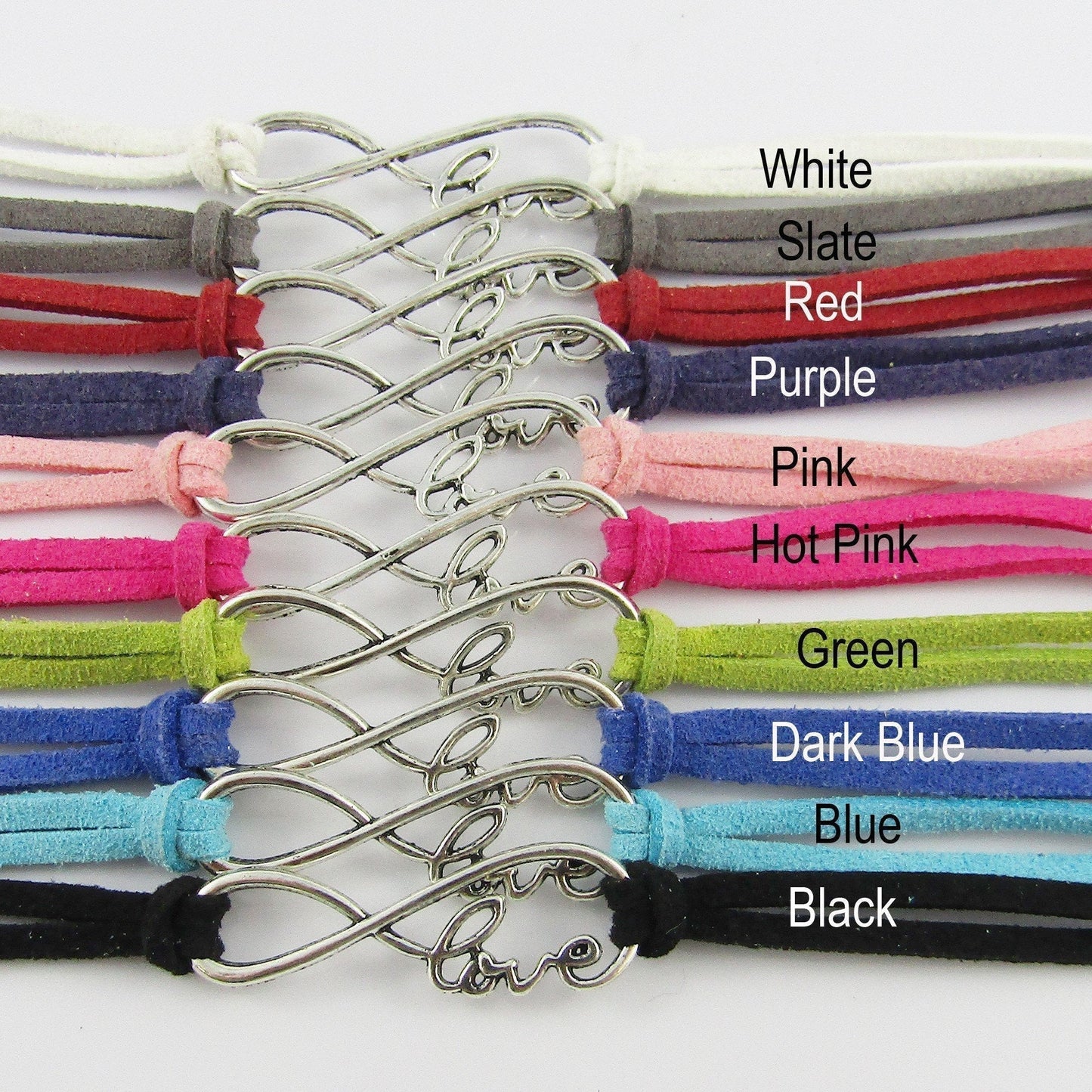 10 Player Set Infinity Love 2024 Netball Charm Bracelet Sport Gift Pick Colour