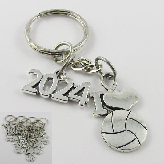 14 x I Love Netball 2024 Charm Keychain Keyring Bag Tag Team Set End Season Gift