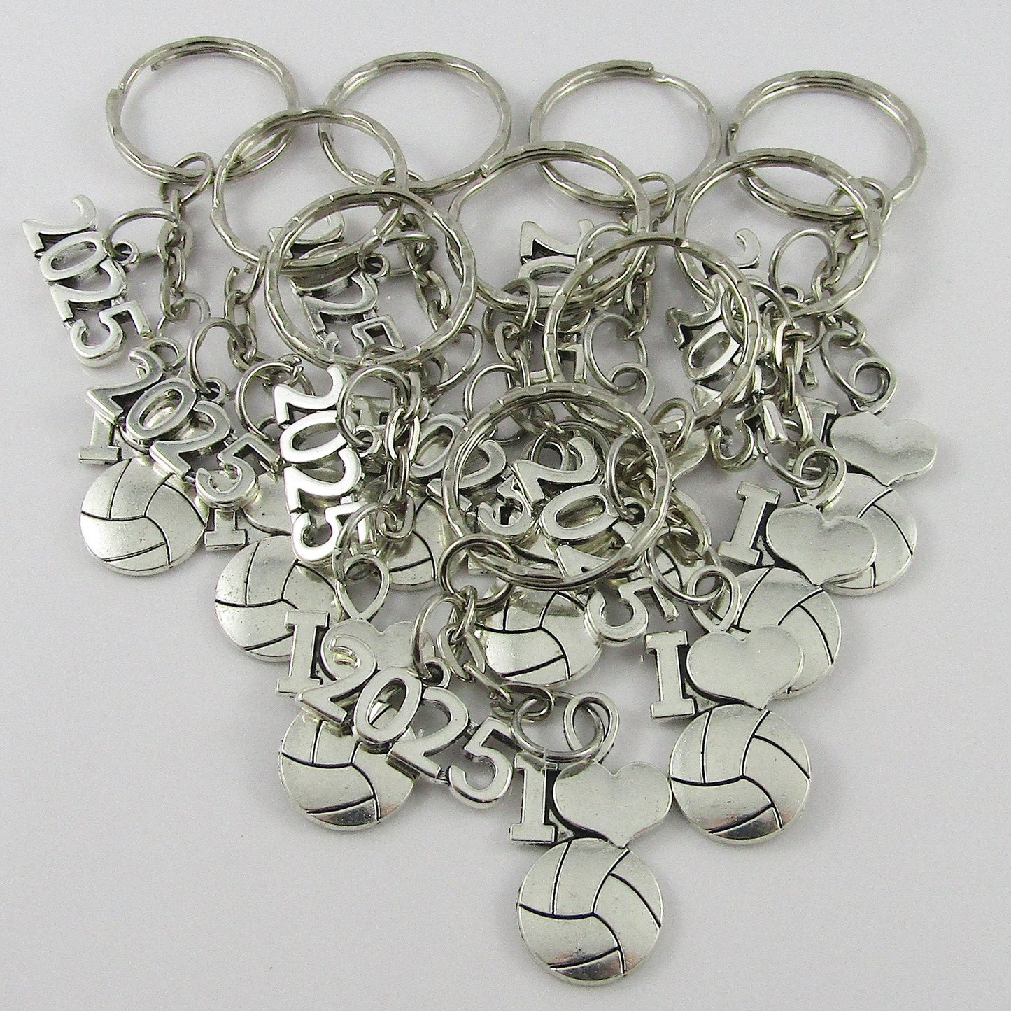 10 x I Love Netball 2025 Charm Keychain Keyring Bag Tag Team Set End Season Gift