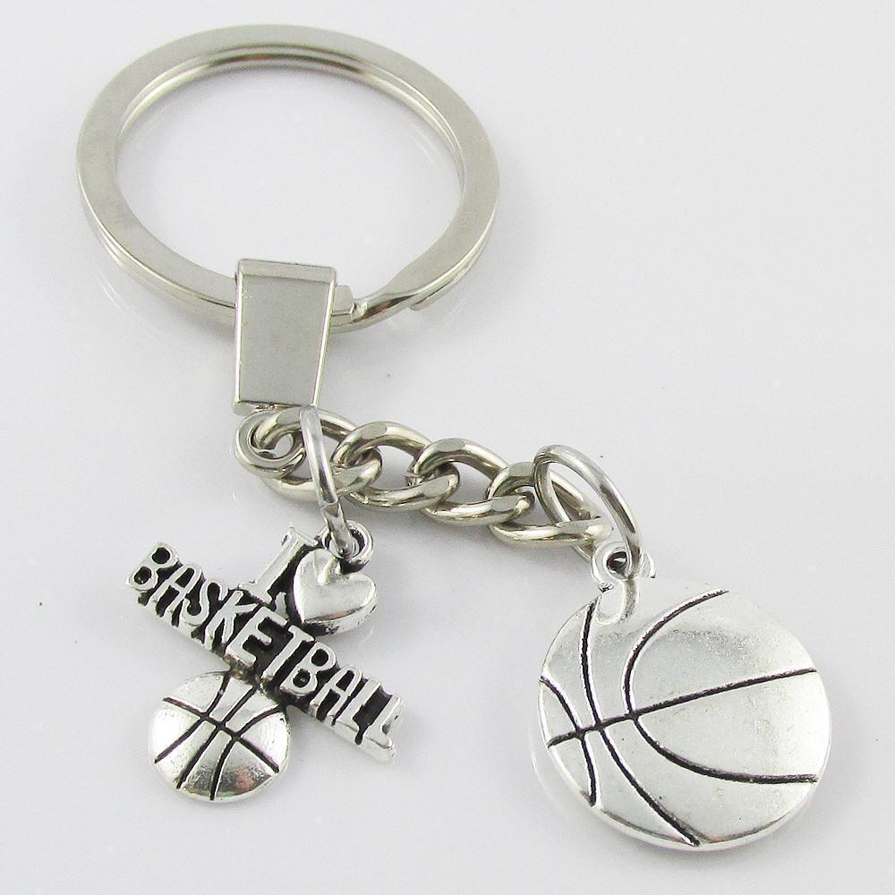 I Love Basketball Charm Keychain 90mm Coach Sports End Of Season Gift