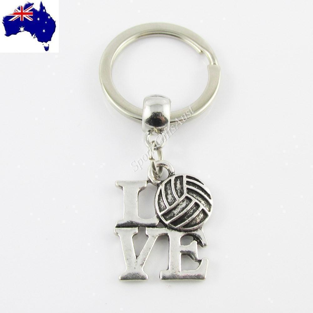 Love Netball Charm Keychain Sports Team set of 10 End Of Season Gift