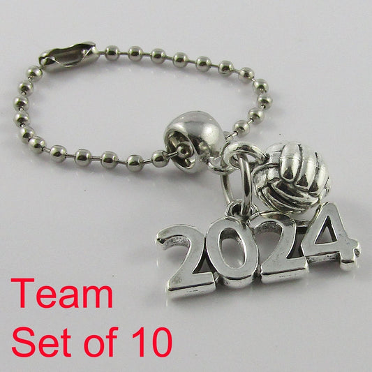 2024 3D Netball Charm Bag Tag Zipper Pull Team Set of 10 End Of Season Gift