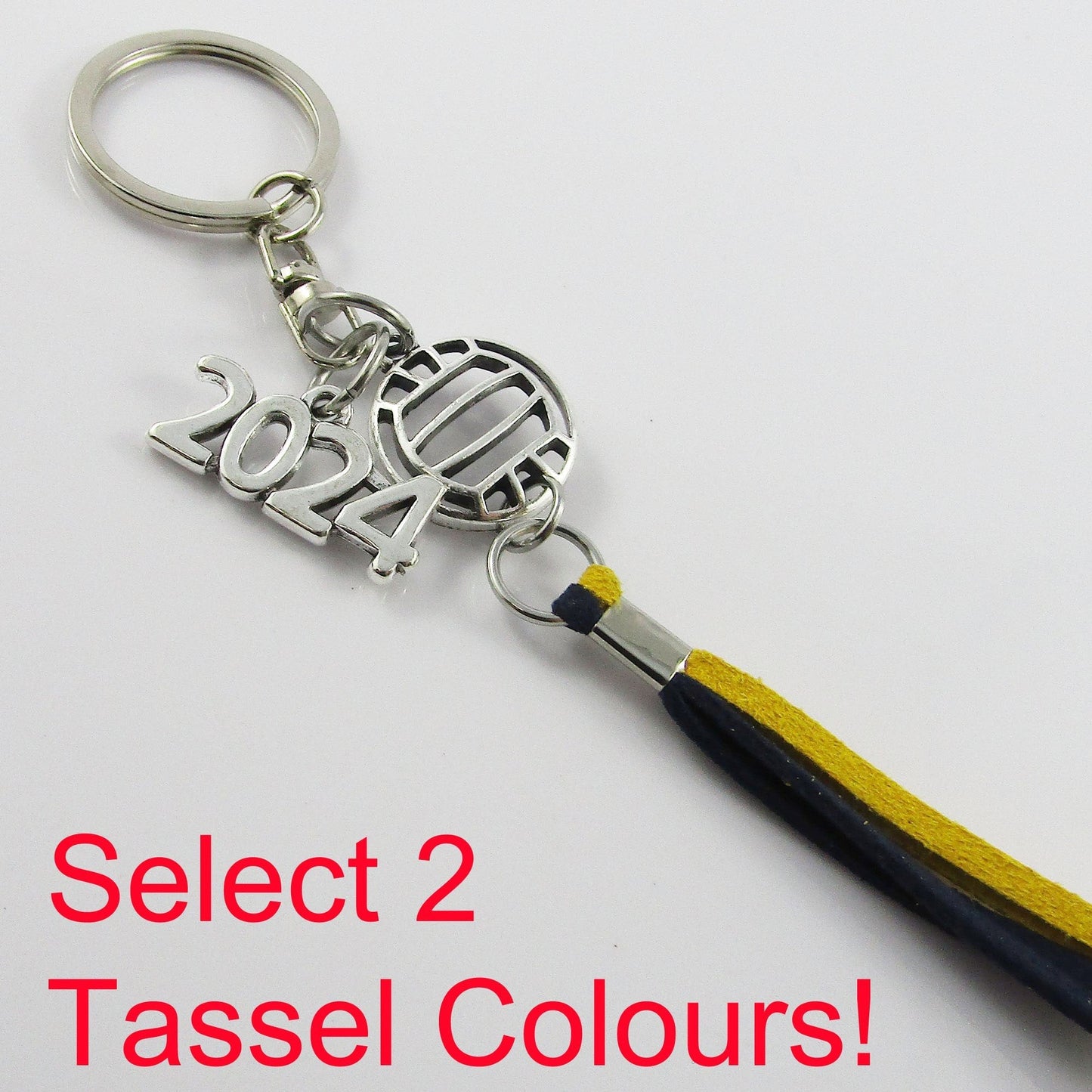 2024 Netball Charm Keychain Bag Tag Coach Sports Gift Select Tassel Colours