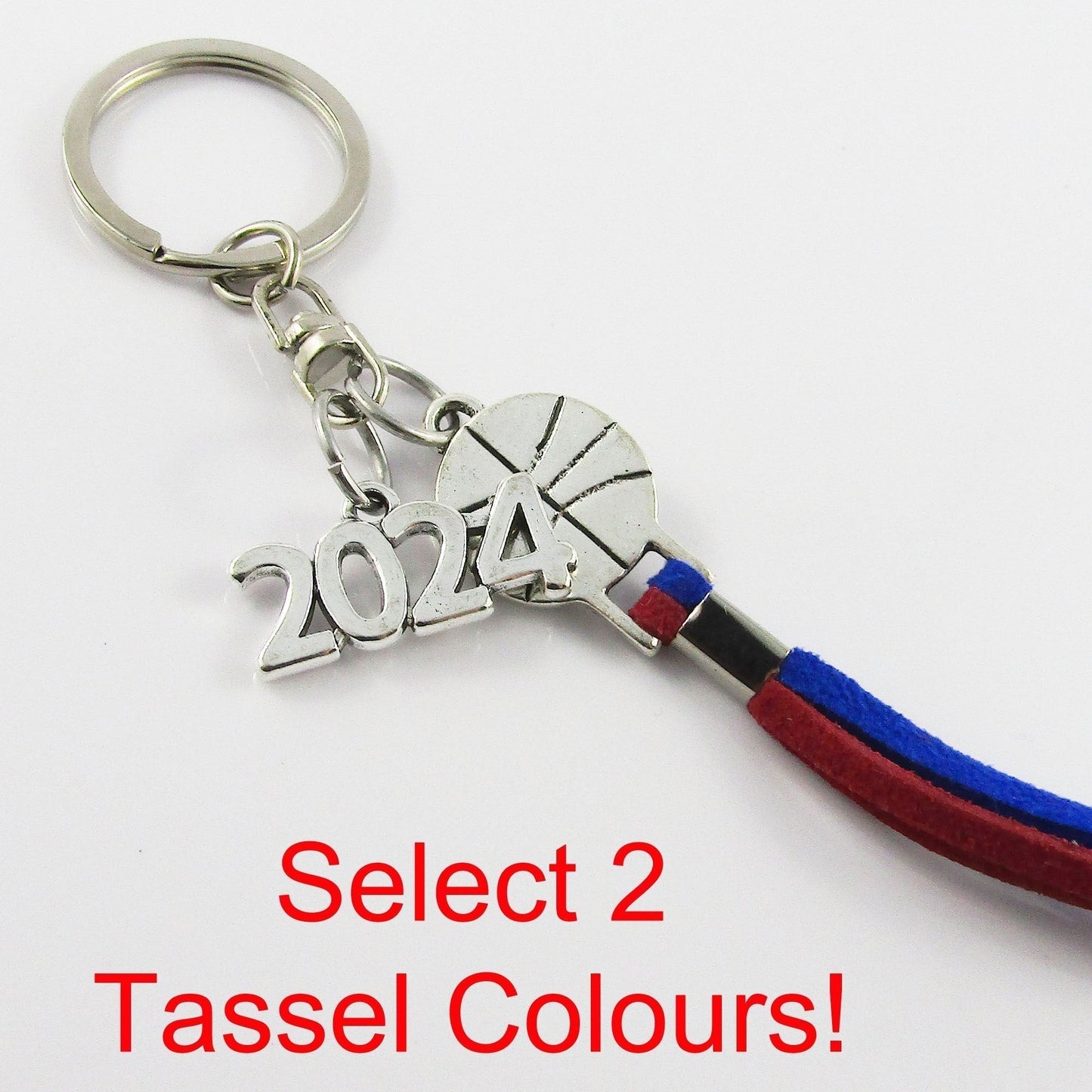 2024 Basketball Team Set of 12 Keychain Coach Sports Gift Select Tassel Colours