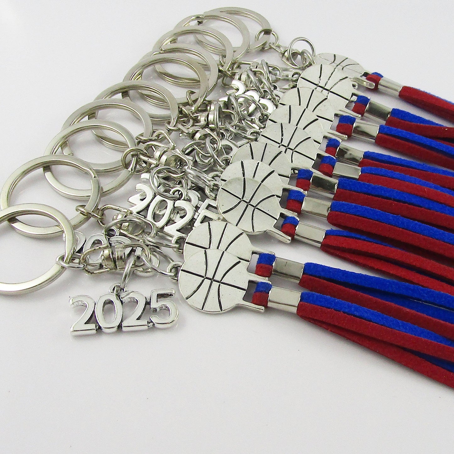 2025 Basketball Team Set of 12 Keychain Coach Sports Gift Select Tassel Colours