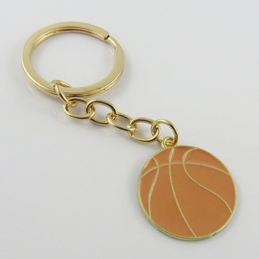 Enamel Basketball Charm Keychain 90mm Coach Sports End Of Season Gift