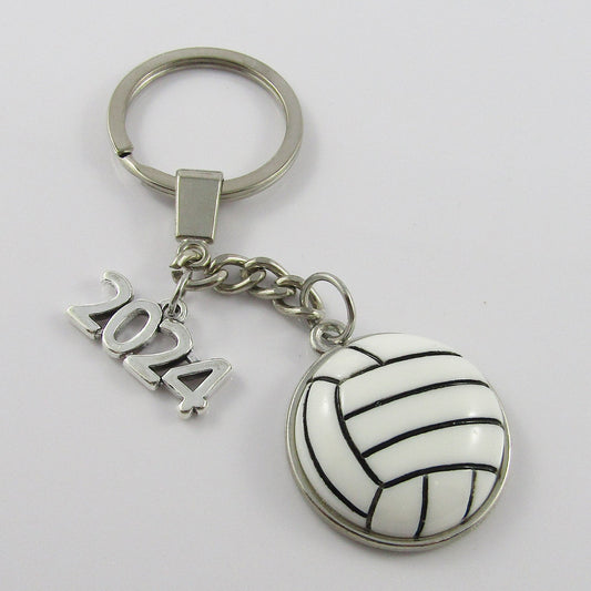 2024 Resin Volleyball Netball Charm Keychain 103mm Coach Sports End Season Gift