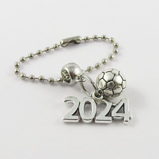 SPECIAL 2024 3D Soccer Ball Charm Bag Tag Zipper Pull Team Set of 15