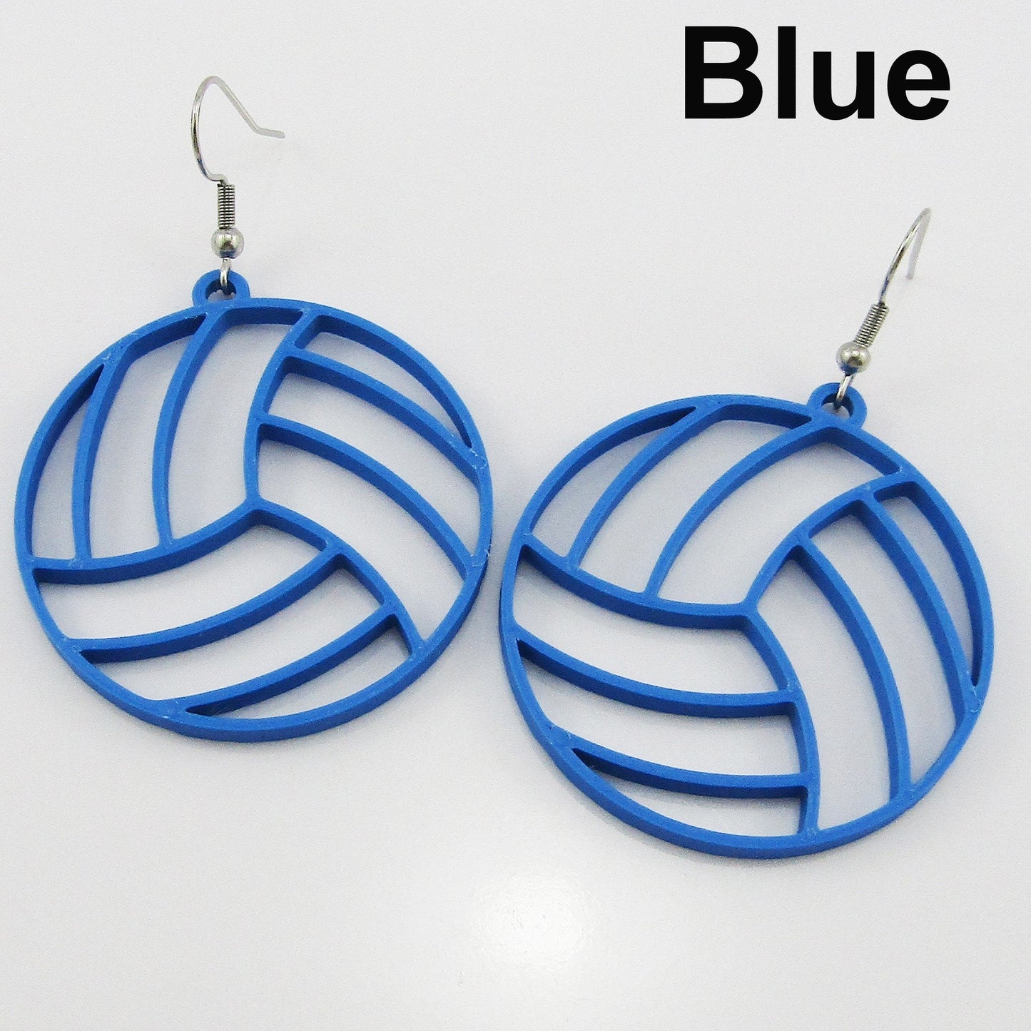 Statement Netball Earrings 40mm Stainless Steel Hooks Select from 7 colours