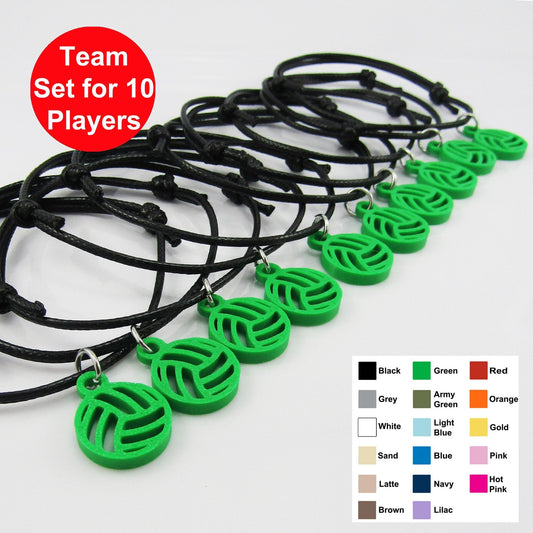 10 Player One Size Fits All NETBALL Bracelet with choice of Netball colour