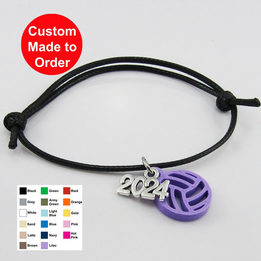 2024 One Size Fits All NETBALL Bracelet with choice of Netball colour