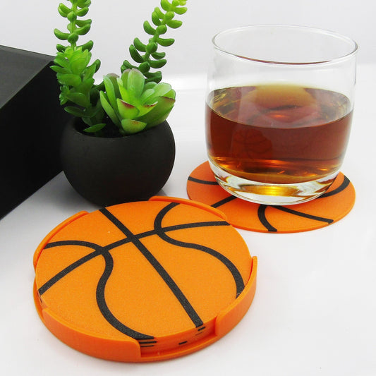 Basketball Sports Drink Coaster available individually or in sets of four