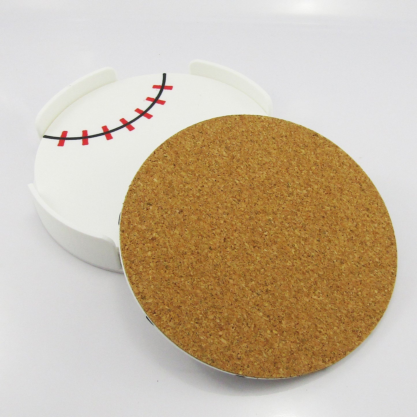 Baseball Sports Drink Coaster available individually or in sets of four