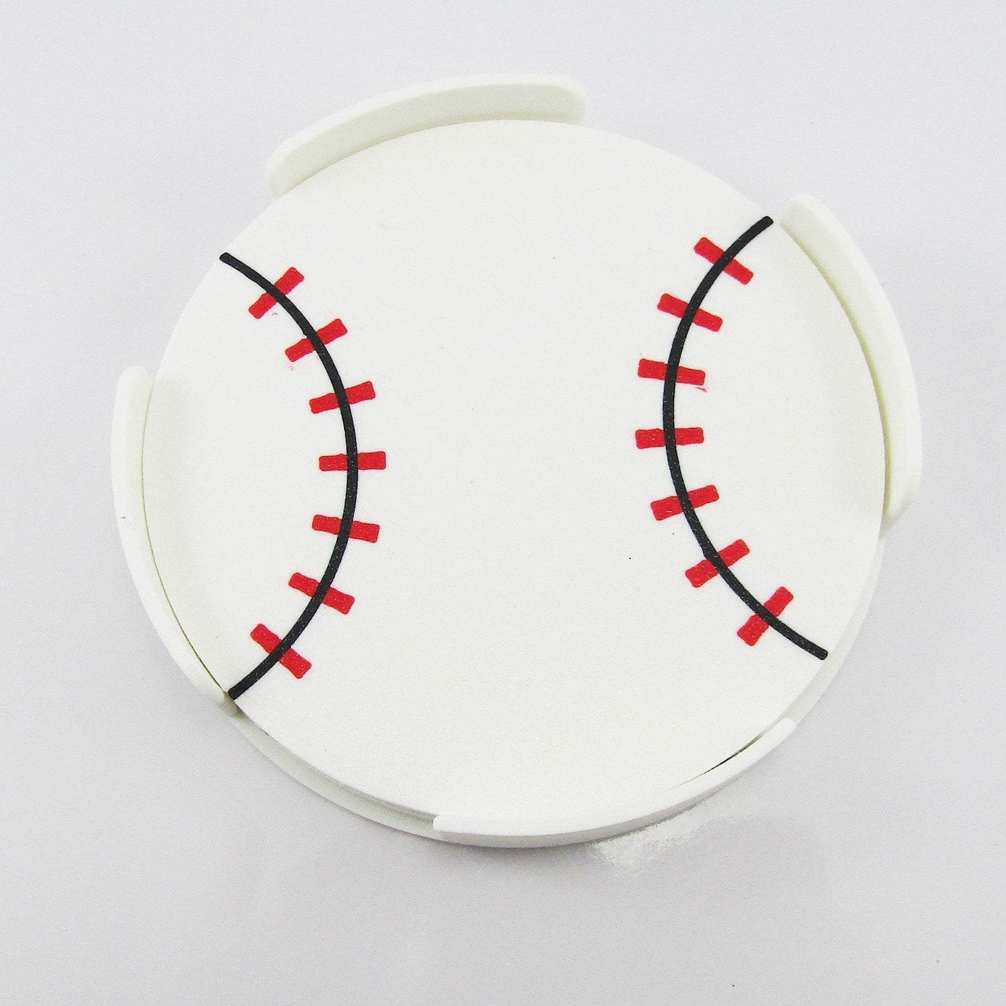 Baseball Sports Drink Coaster available individually or in sets of four