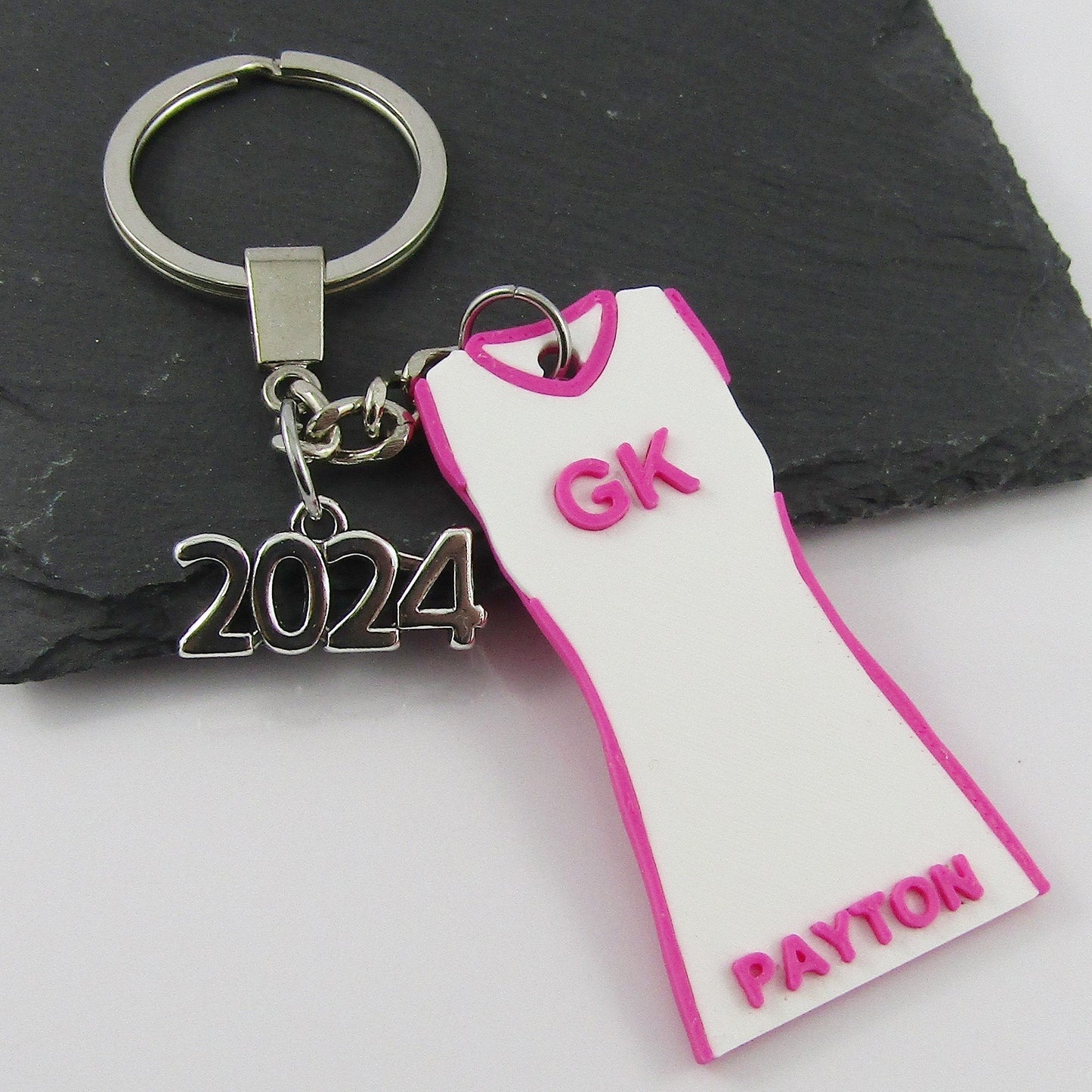 Set of 10 Personalised 2024 Netball Jersey Dress select Colour Name and Position