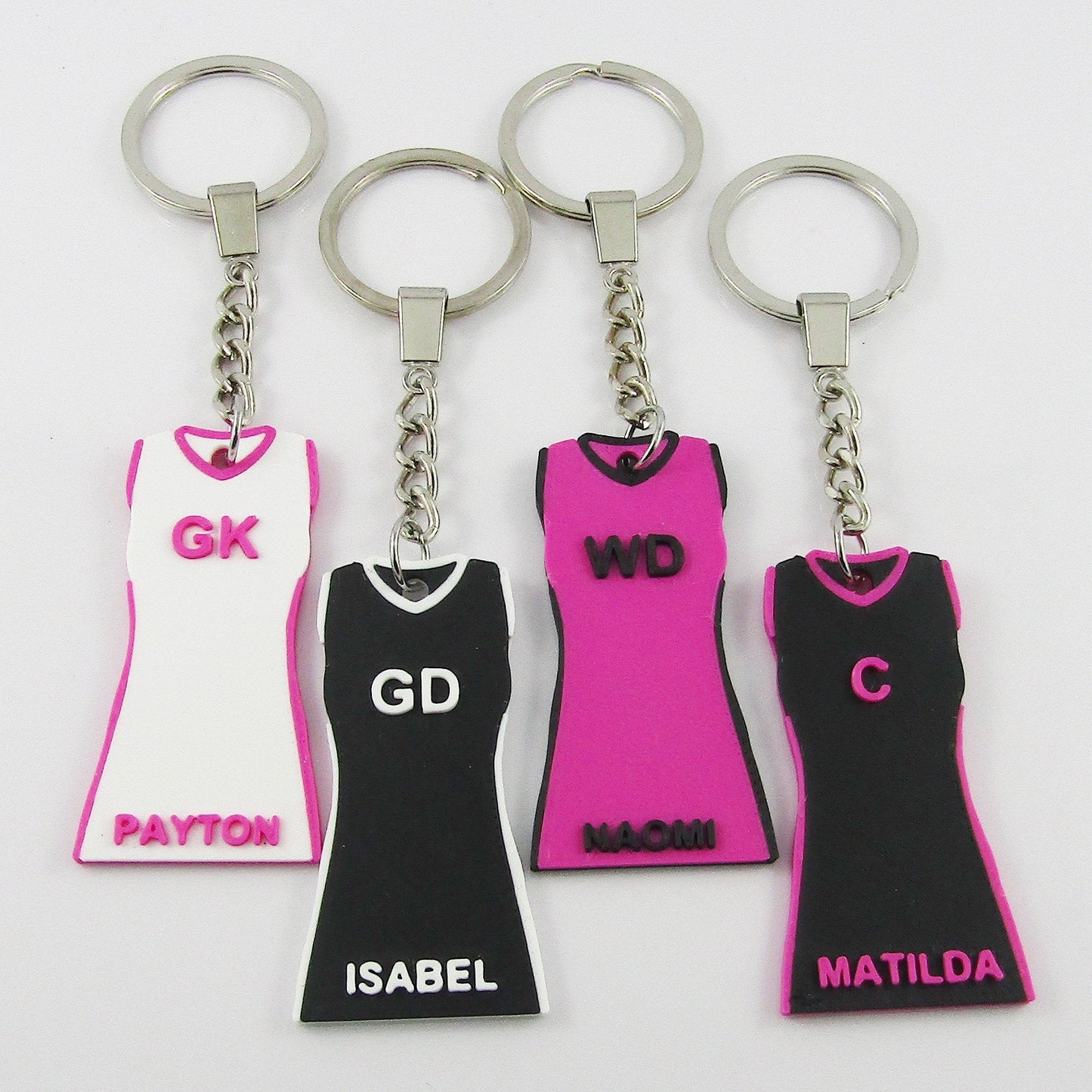 Personalised Netball Jersey Dress select Colours Name and Position