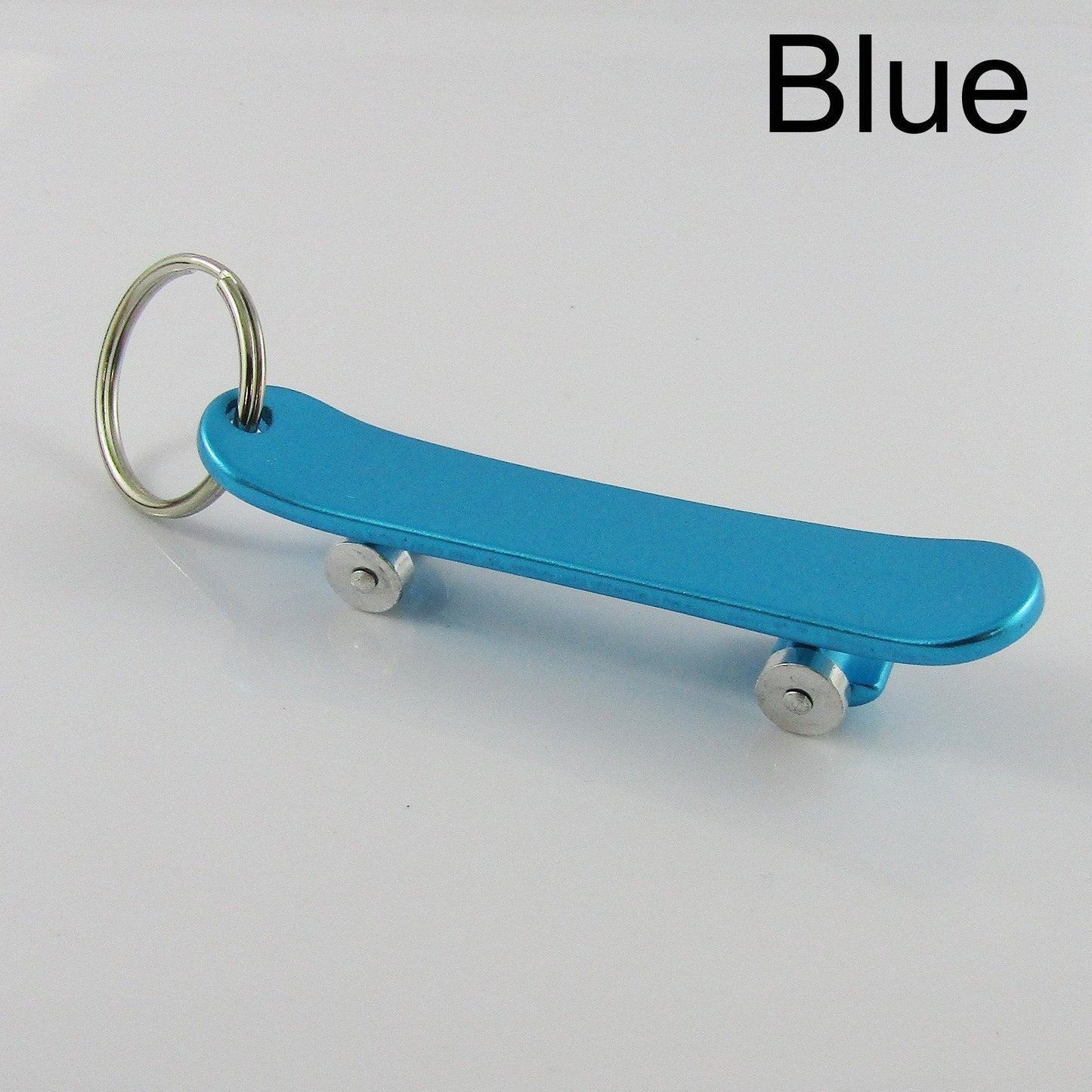 Skaterboy 3D Skateboard Charm Bag Tag Keyring 75mm Aluminium Select Colour