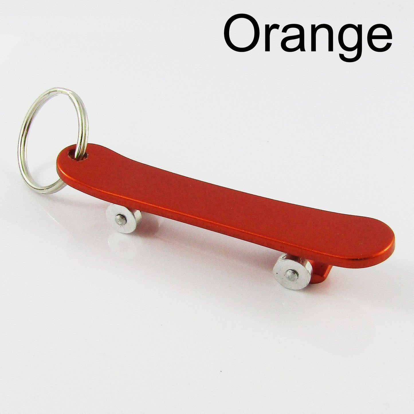 Skaterboy 3D Skateboard Charm Bag Tag Keyring 75mm Aluminium Select Colour