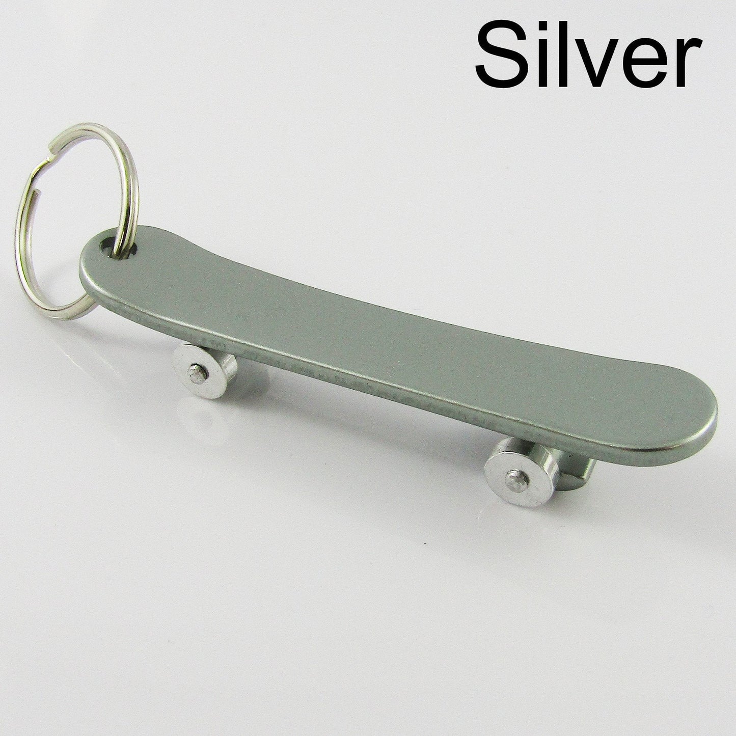 Skaterboy 3D Skateboard Charm Bag Tag Keyring 75mm Aluminium Select Colour