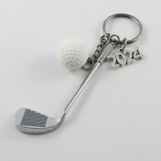 2024 Golf Club & 3D Golf Ball Sport Keychain Keyring 115mm Sports Gift