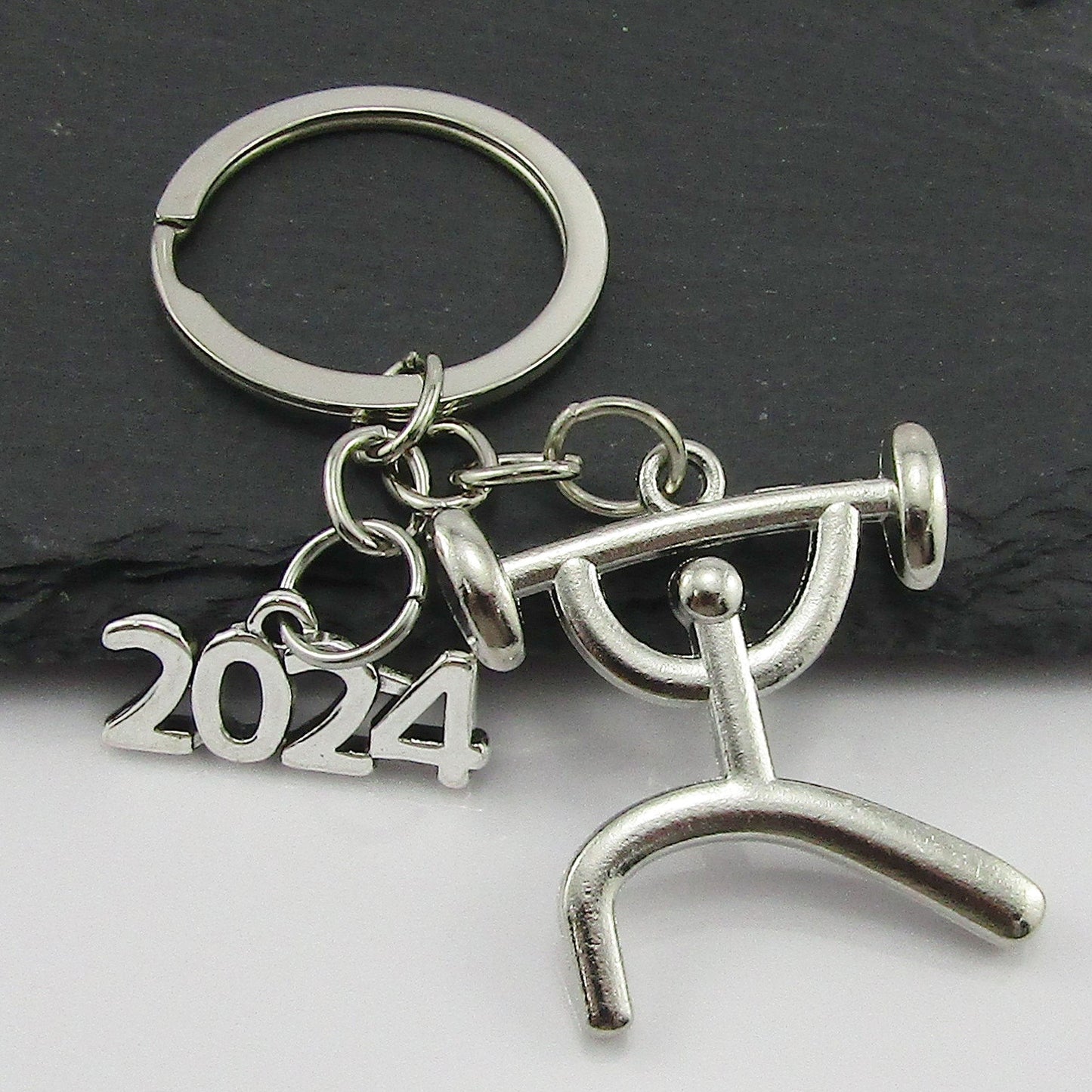 2024 Weightlifter Charm Keychain 90mm Coach Sports Gift