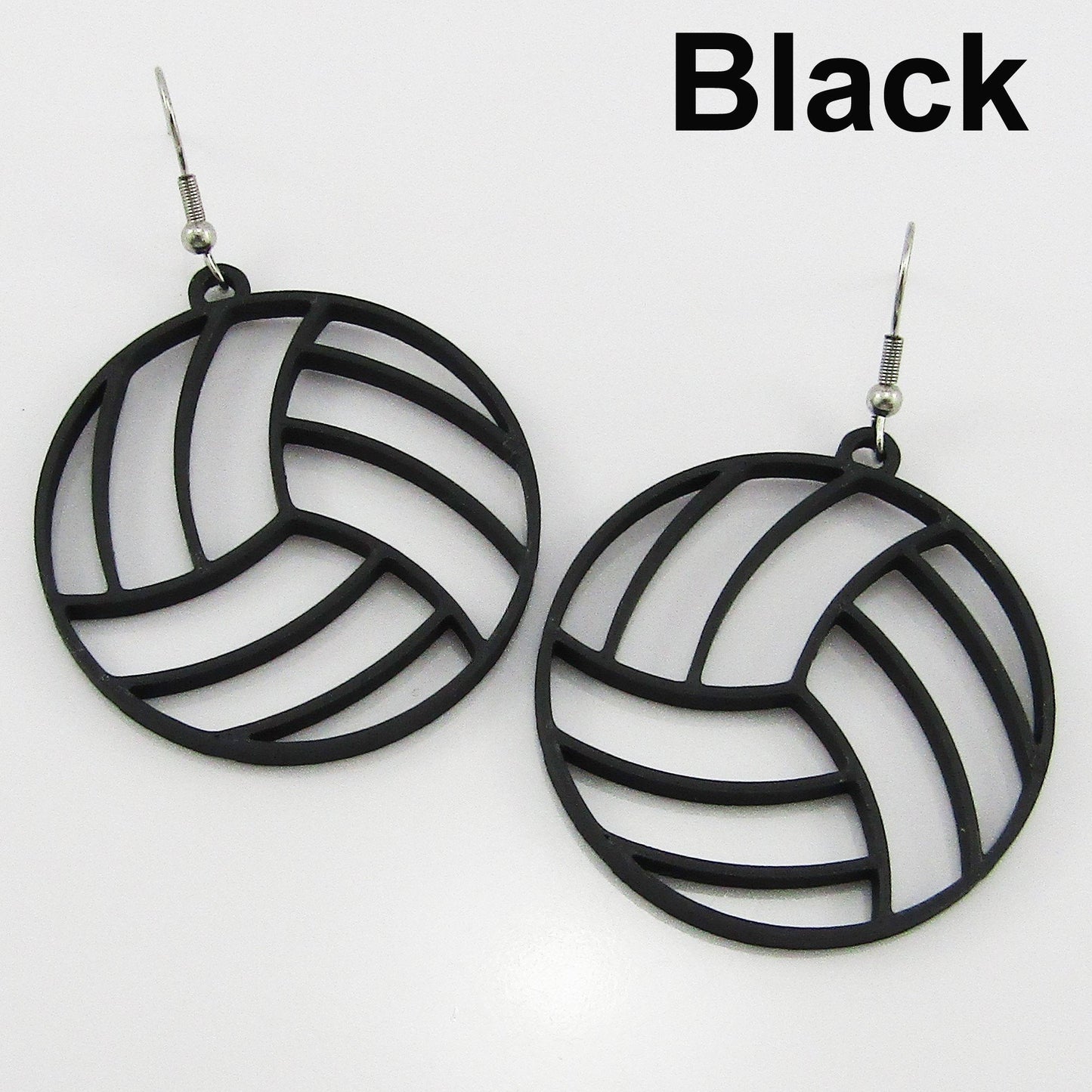 Statement Netball Earrings 40mm Stainless Steel Hooks Select from 7 colours