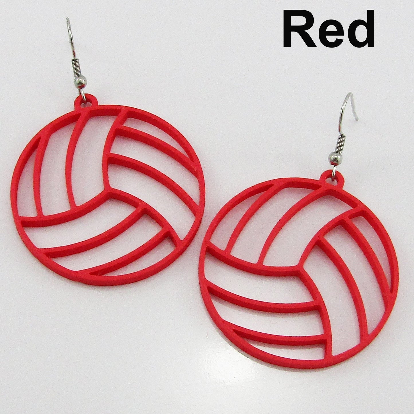 Statement Netball Earrings 40mm Stainless Steel Hooks Select from 7 colours