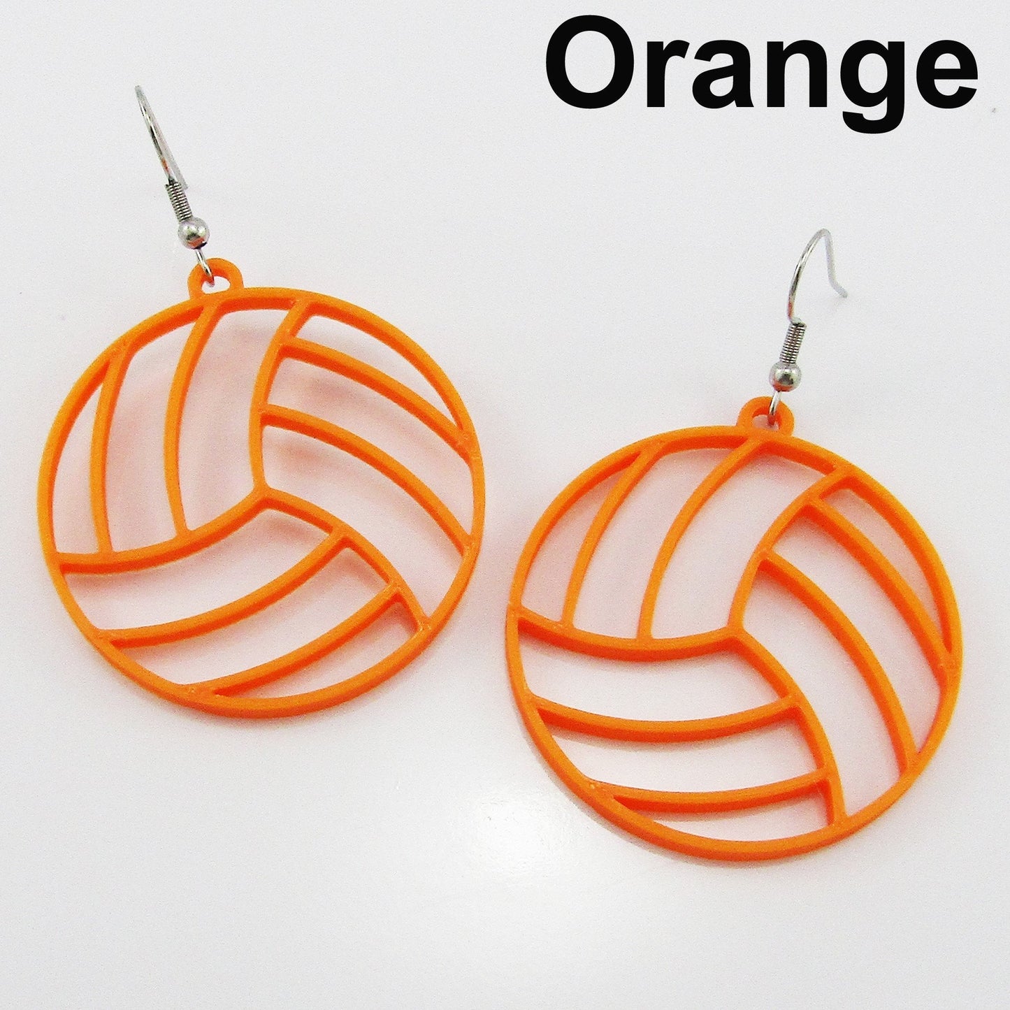 Statement Netball Earrings 40mm Stainless Steel Hooks Select from 7 colours