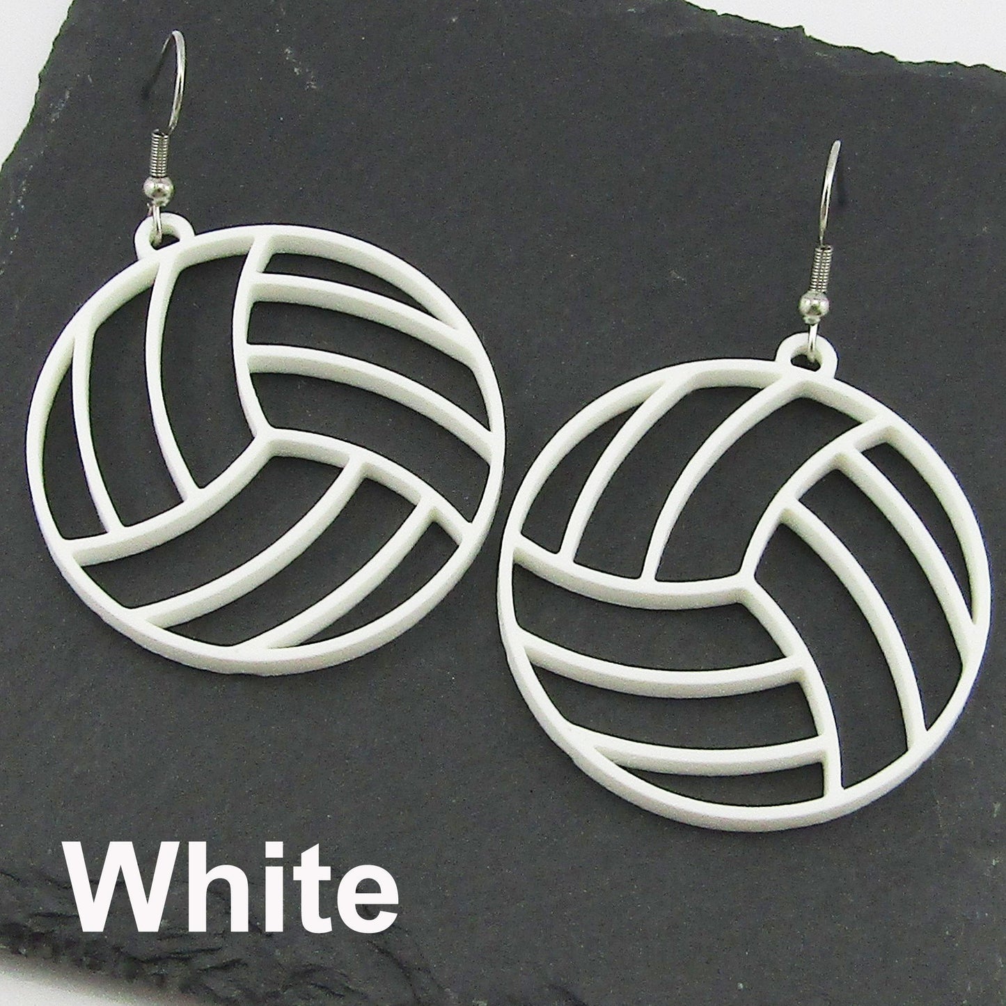 Statement Netball Earrings 40mm Stainless Steel Hooks Select from 7 colours