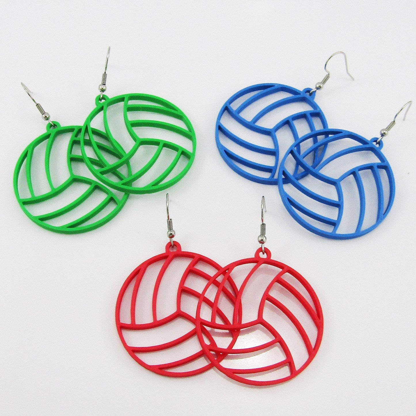 Statement Netball Earrings 40mm Stainless Steel Hooks Select from 7 colours