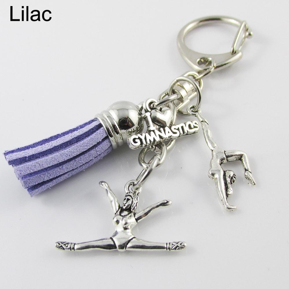 I Love Gymnastics Charm Bag Tag Tassel 85mm Coach Squad Sport Gift Select Colour