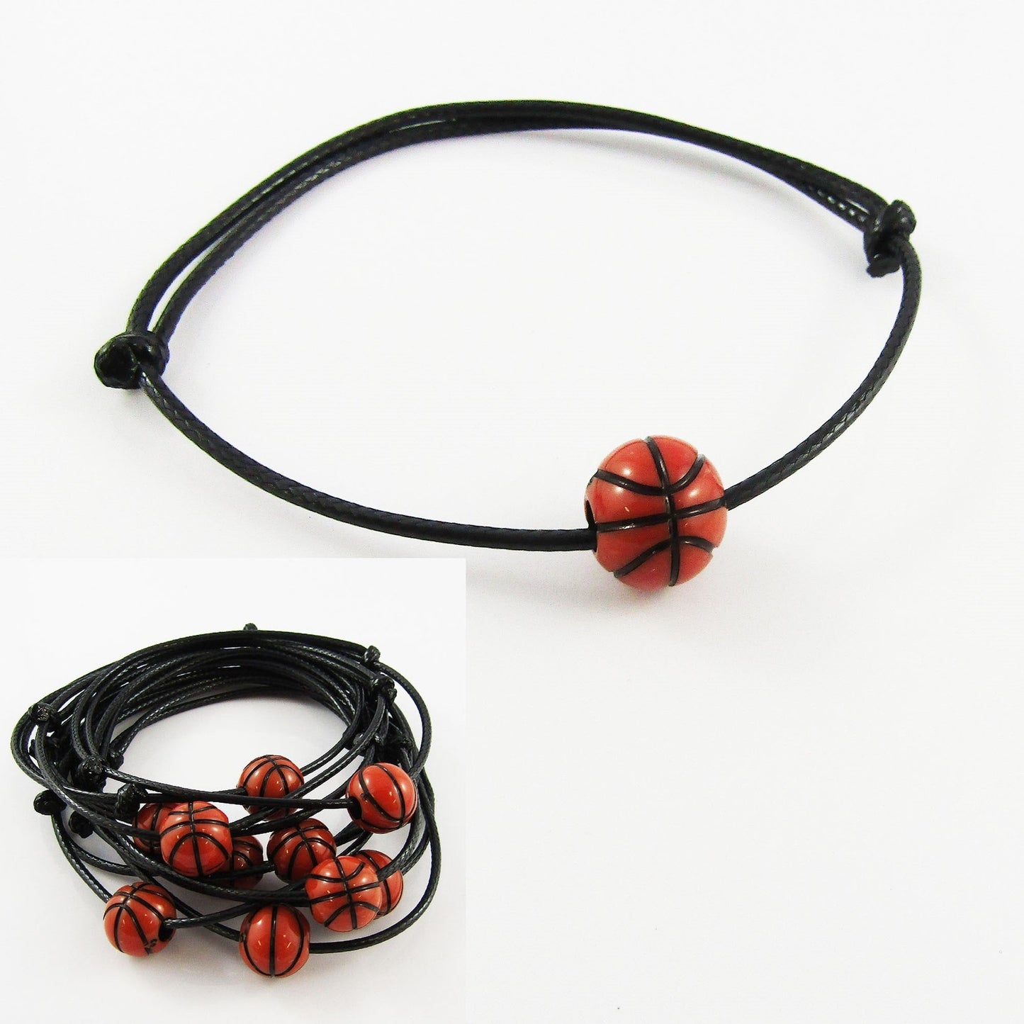 10 Player set Basketball Bead Bracelet Adjustable Coach Sport Gift