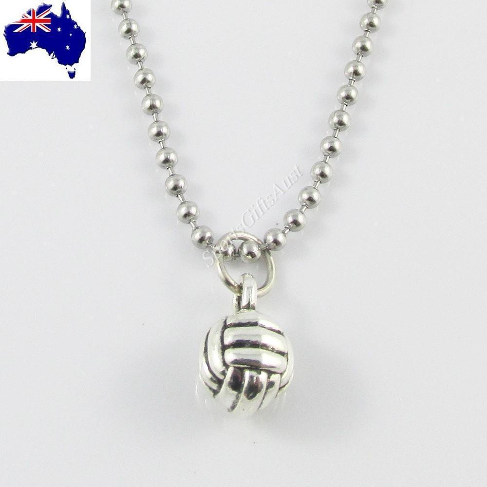 Netball 3D Netball Charm 50cm 304 SS Ball Chain Necklace Coach Sports Team Gift