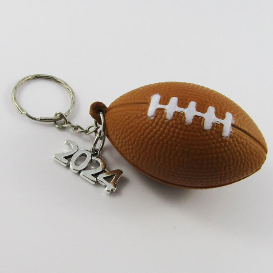 2024 Squishy Stress 3D Football Ball Sport Keychain Keyring 100mm Sports Gift